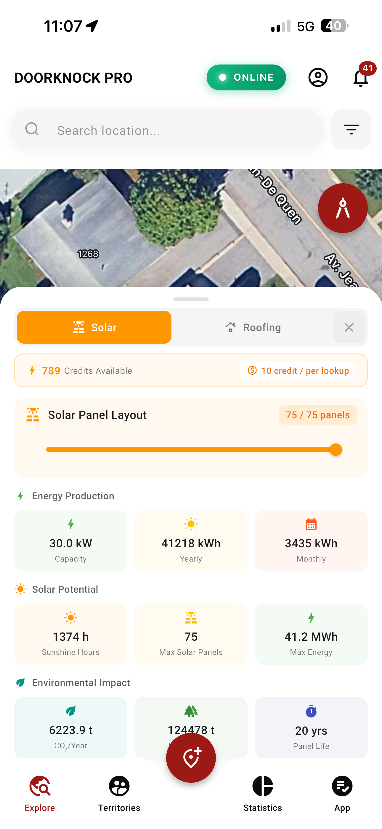 solar-insights mobile app view
